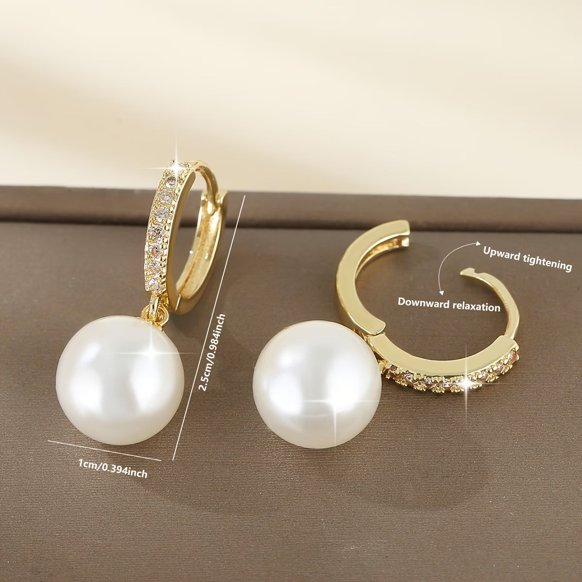 Le Géométrique Perle Boucles d'Oreilles Pendantes