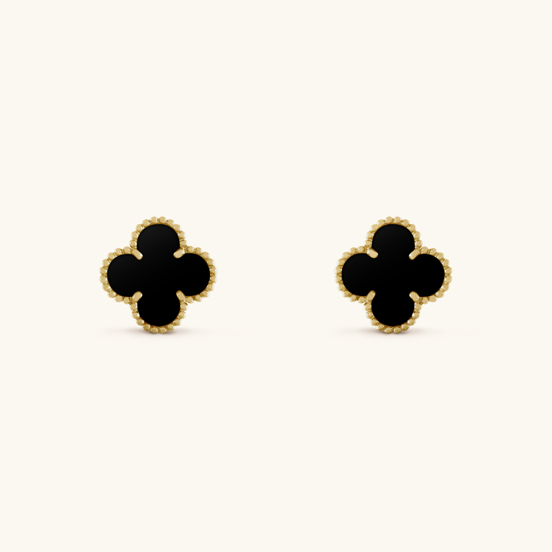 Clover Boucles d'Oreilles Noir