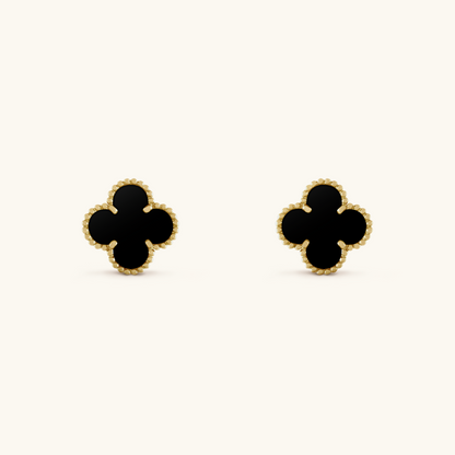 Clover Boucles d'Oreilles Noir