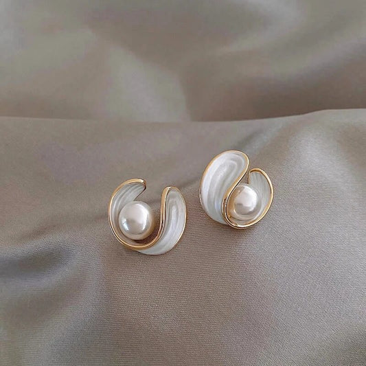 Classique Or Perle Puces d'Oreilles