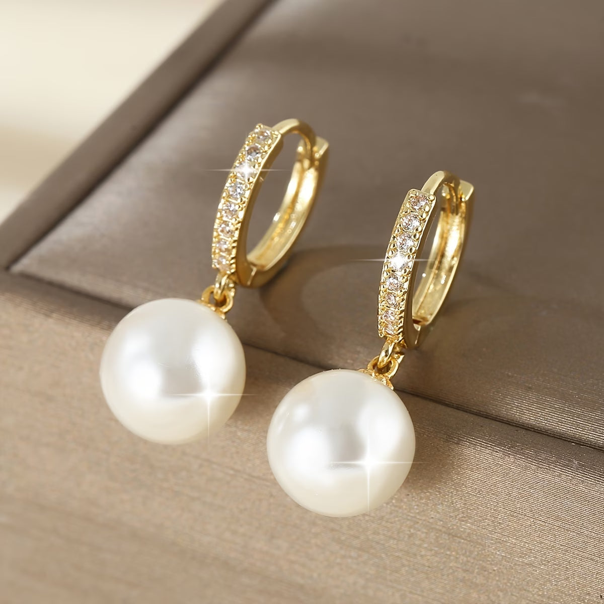 Le Géométrique Perle Boucles d'Oreilles Pendantes