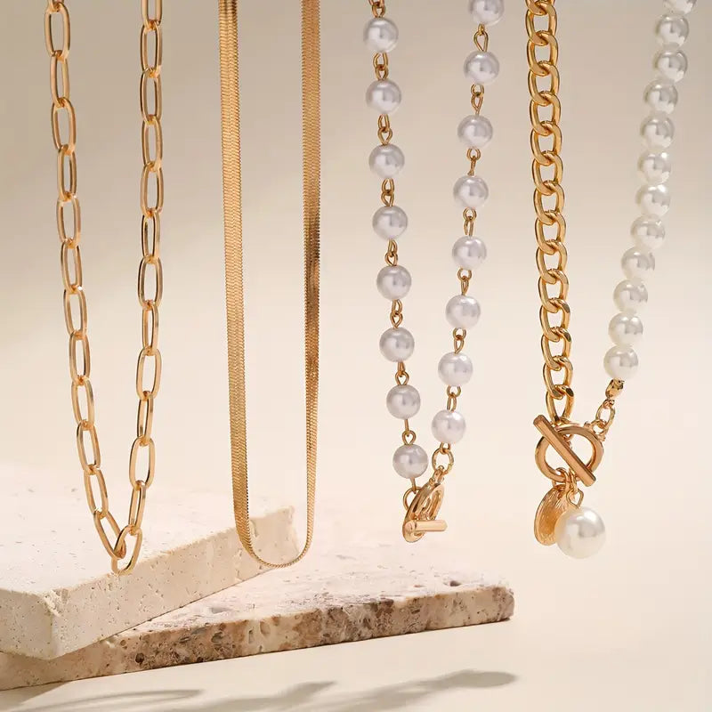 Moderne Perle Superposé Collier Set