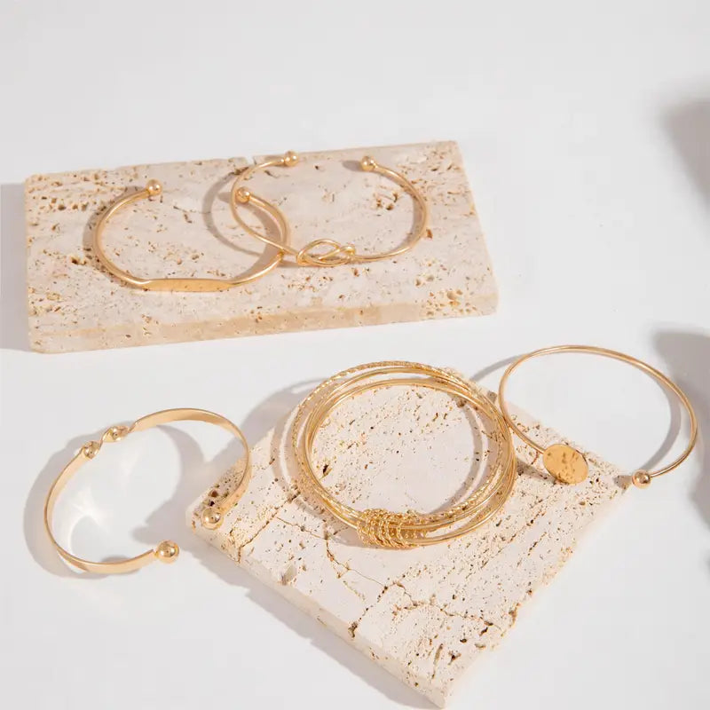 Knotted Elegance Bracelet Set | Or