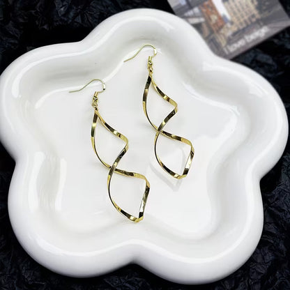 Spiral Dangle Boucles d'Oreilles | Or