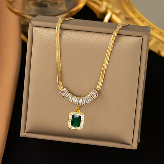 Regalia Prism Émeraude Collier | Or