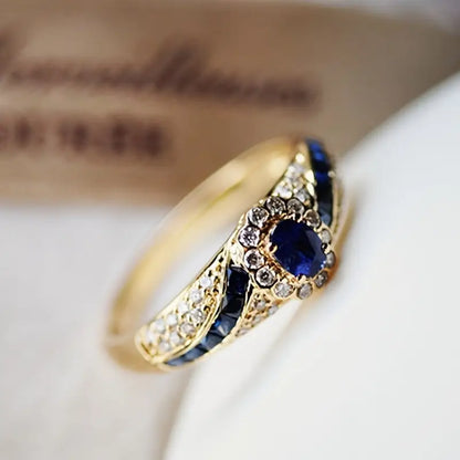 Or Saphir Anneau Bague