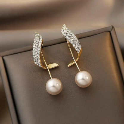 Chic Or Perle Boucles d'Oreilles Pendantes