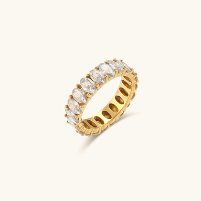 Antoinette Diamant Simulant Or Bague