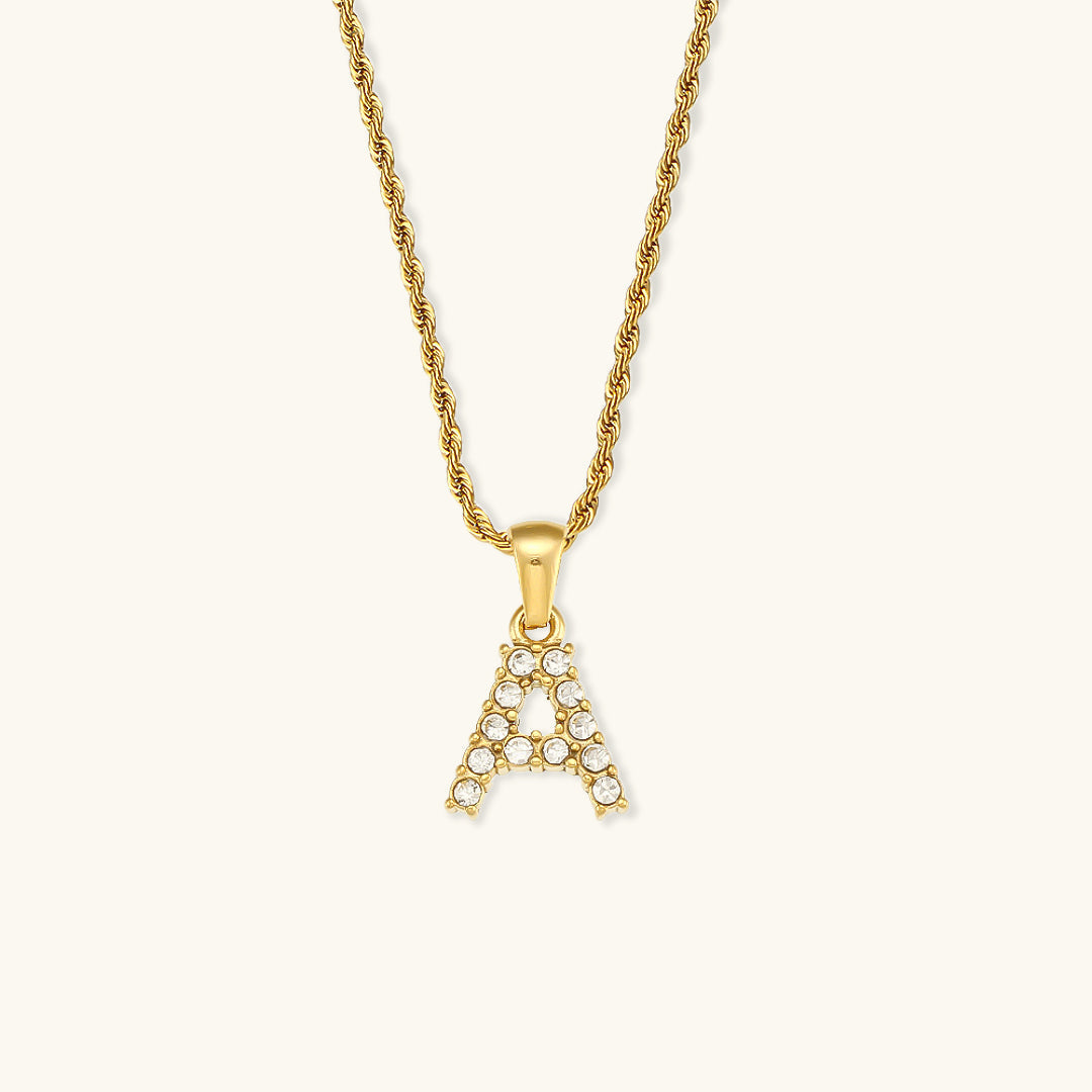 Maeve Lettre Initiale Diamant Collier