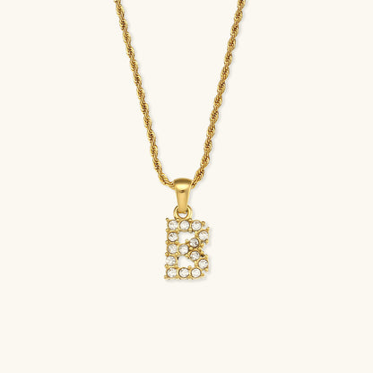 Maeve Lettre Initiale Diamant Collier