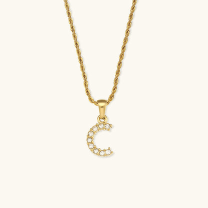 Maeve Lettre Initiale Diamant Collier