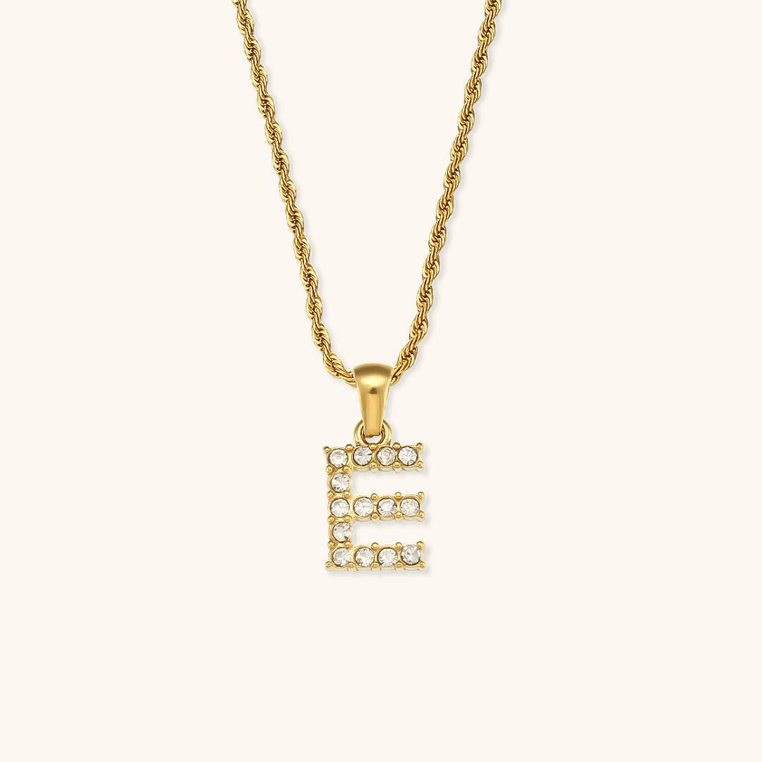 Maeve Lettre Initiale Diamant Collier