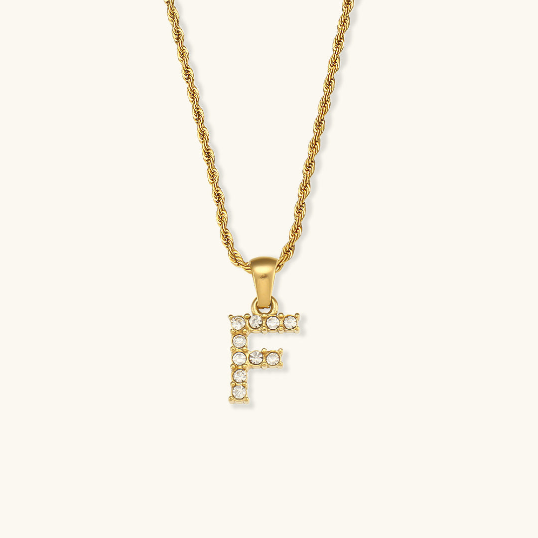 Maeve Lettre Initiale Diamant Collier