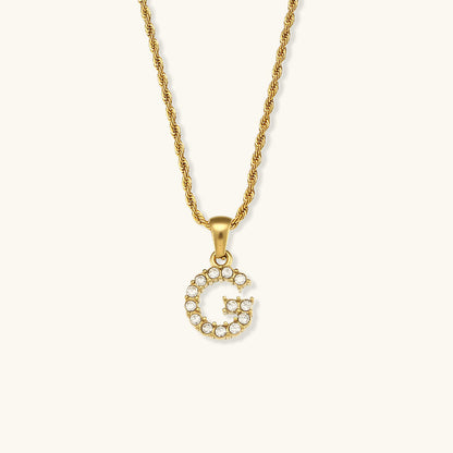 Maeve Lettre Initiale Diamant Collier