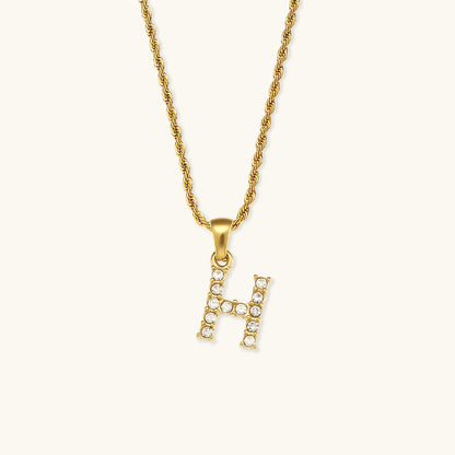 Maeve Lettre Initiale Diamant Collier