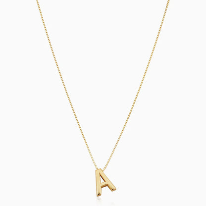 Amour lettre initiale collier | Or