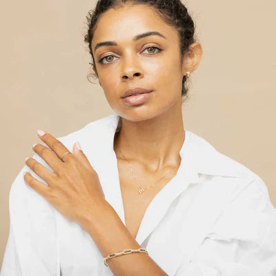 Amour lettre initiale collier | Or