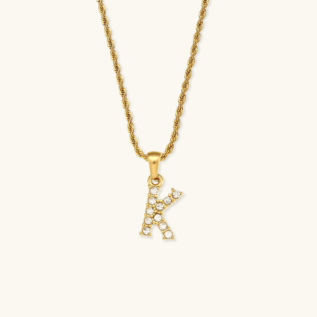 Maeve Lettre Initiale Diamant Collier