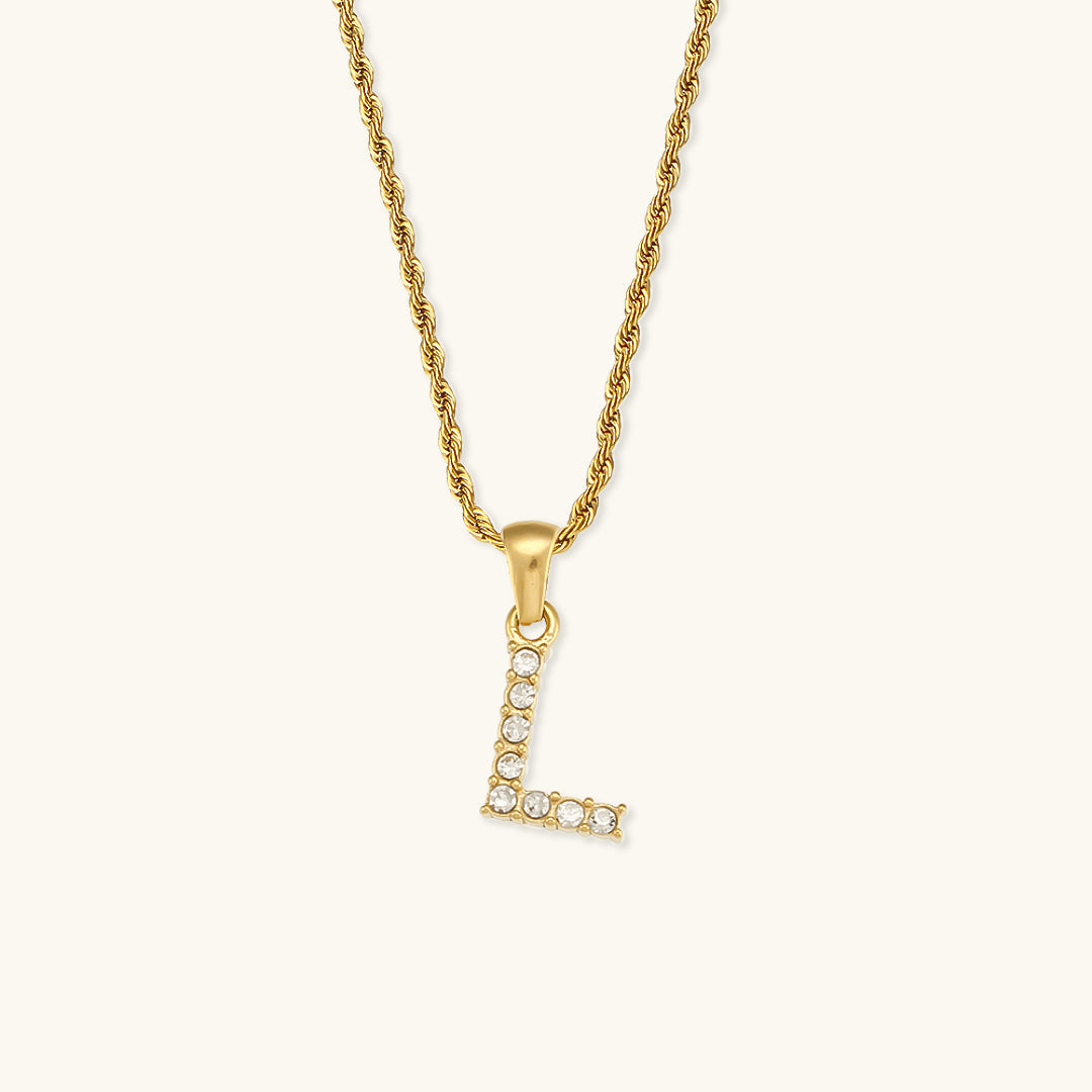 Maeve Lettre Initiale Diamant Collier