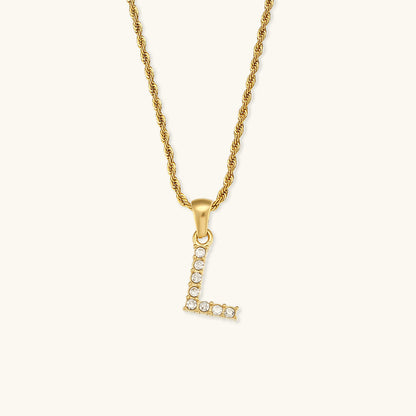 Maeve Lettre Initiale Diamant Collier