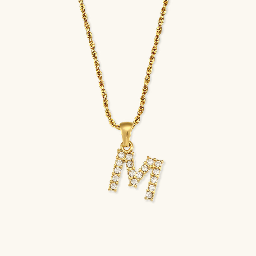 Maeve Lettre Initiale Diamant Collier