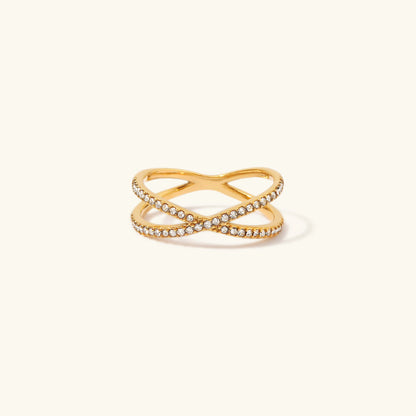 Nia Or Diamant Croix Bague