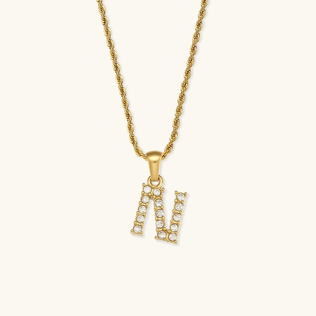 Maeve Lettre Initiale Diamant Collier