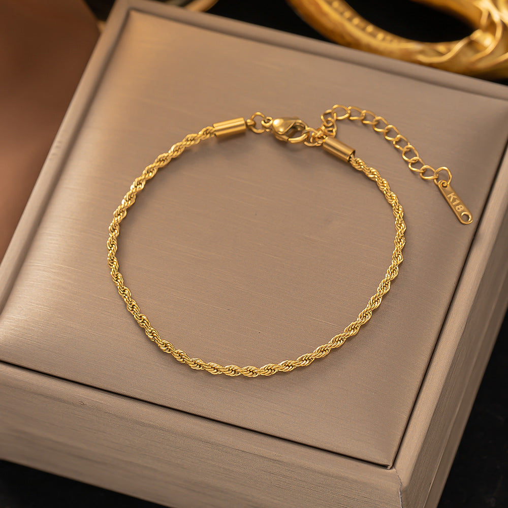 Torsadé Bracelet Chaîne | Or