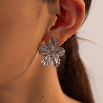 Alice Fleur Or Boucles d'Oreilles