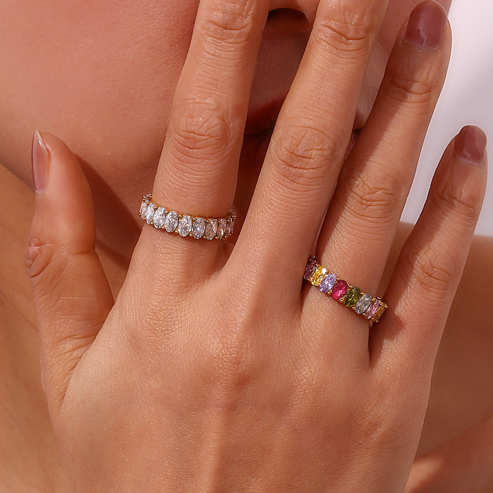 Antoinette Diamant Simulant Or Bague