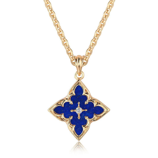 Blanc Clover Collier à Pendentif | Or