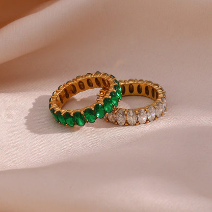 Antoinette Diamant Simulant Or Bague