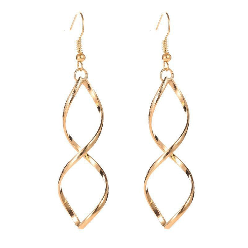 Spiral Dangle Boucles d'Oreilles | Or