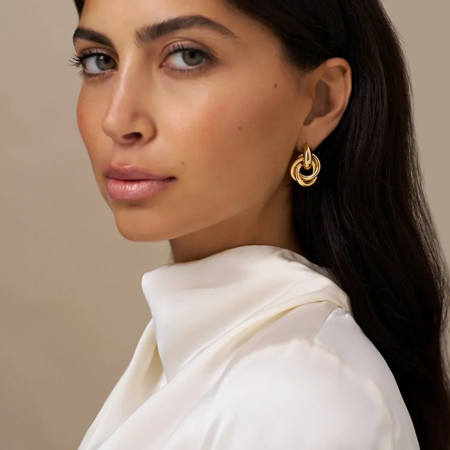 Statement Interlocking Boucles d'Oreilles | Or
