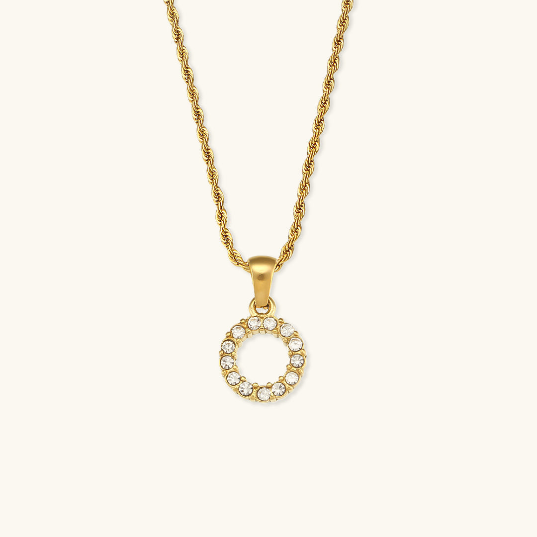 Maeve Lettre Initiale Diamant Collier