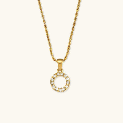Maeve Lettre Initiale Diamant Collier