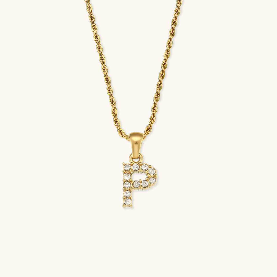 Maeve Lettre Initiale Diamant Collier
