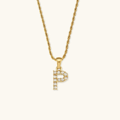 Maeve Lettre Initiale Diamant Collier