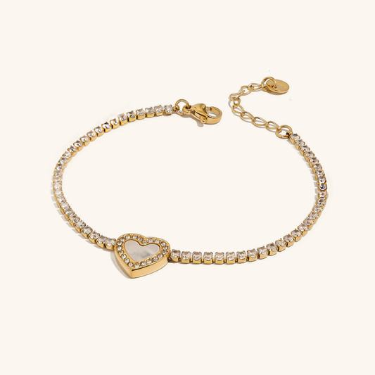 Cameron Diamant Cœur Bracelet Tennis