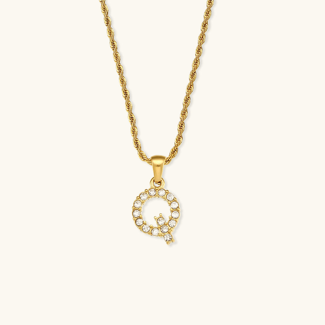 Maeve Lettre Initiale Diamant Collier