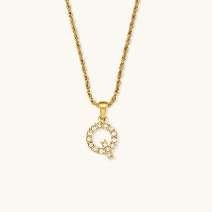 Maeve Lettre Initiale Diamant Collier
