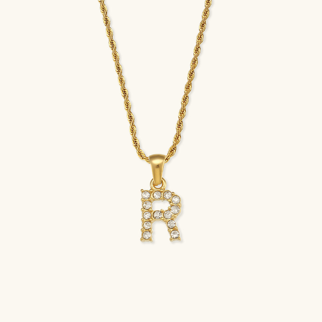 Maeve Lettre Initiale Diamant Collier