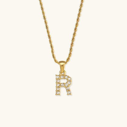 Maeve Lettre Initiale Diamant Collier