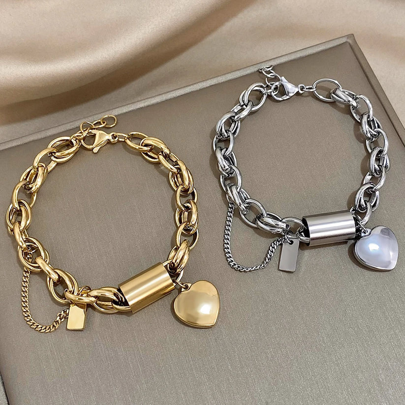 Heartened Chunky Bracelet | Or