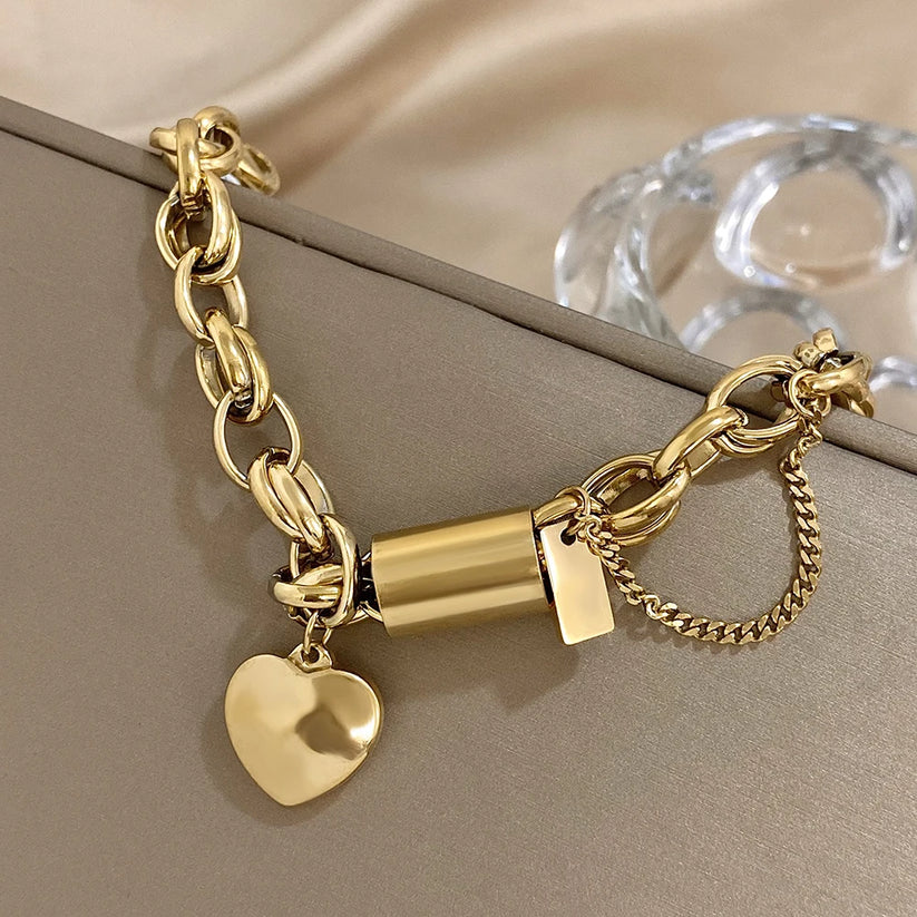 Heartened Chunky Bracelet | Or