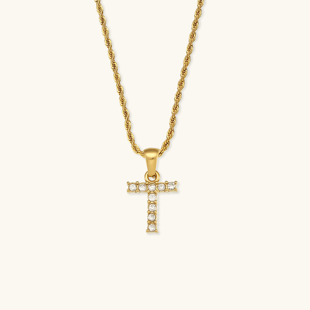 Maeve Lettre Initiale Diamant Collier