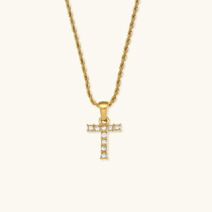 Maeve Lettre Initiale Diamant Collier