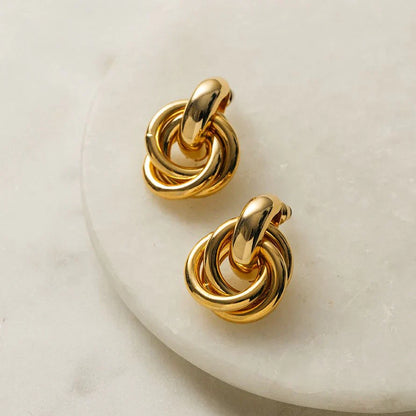 Statement Interlocking Boucles d'Oreilles | Or