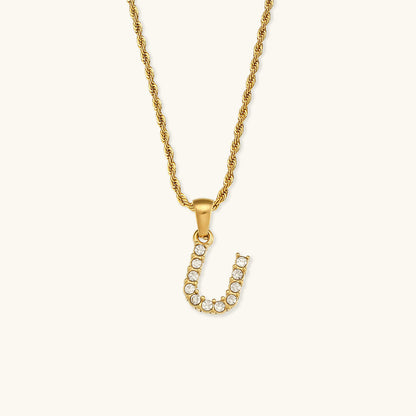 Maeve Lettre Initiale Diamant Collier