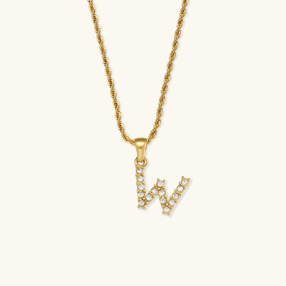 Maeve Lettre Initiale Diamant Collier